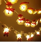 Светодиодная гирлянсветильник-занавеска С Санта-Клаусом, снеговиком, 10 светодиодов