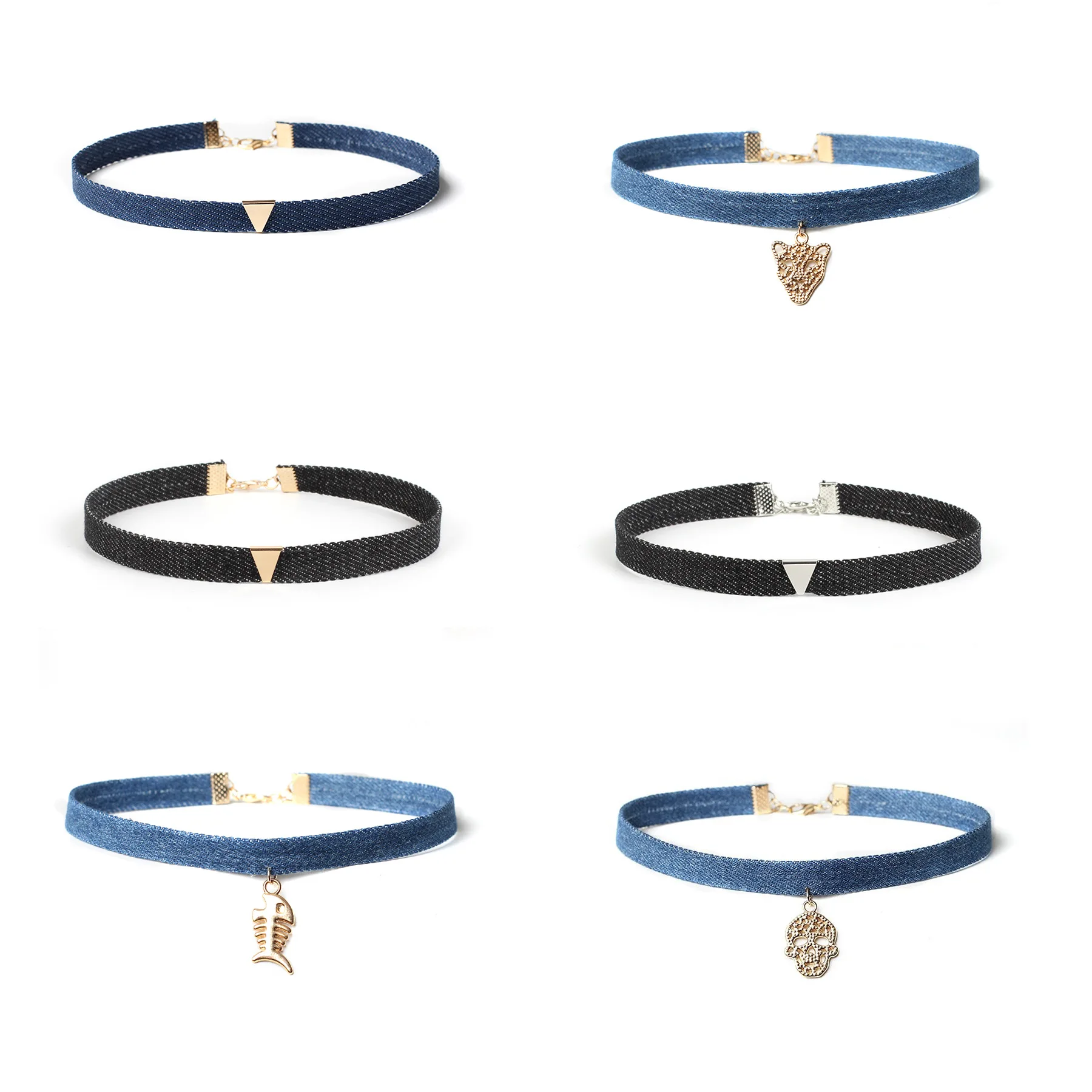 Новинка модные джинсовые Чокеры с подвесками в виде животных классные чокеры