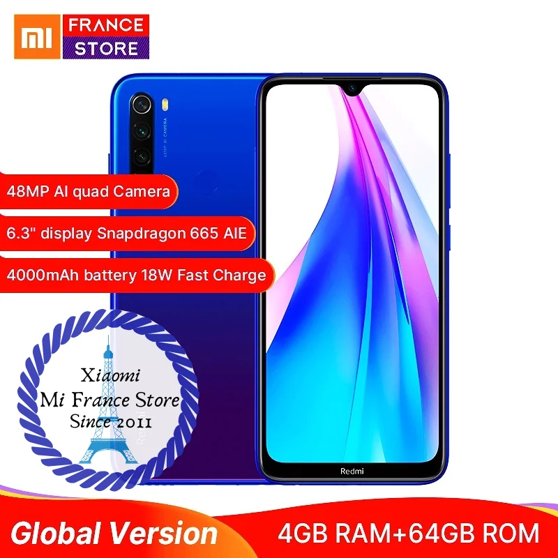 Xiaomi Redmi Note 8 T глобальная версия 8T NFC Смартфон 64G 128GB 18W FastCharge 48MP QuadCamera Snapdragon665 4000mAh| |