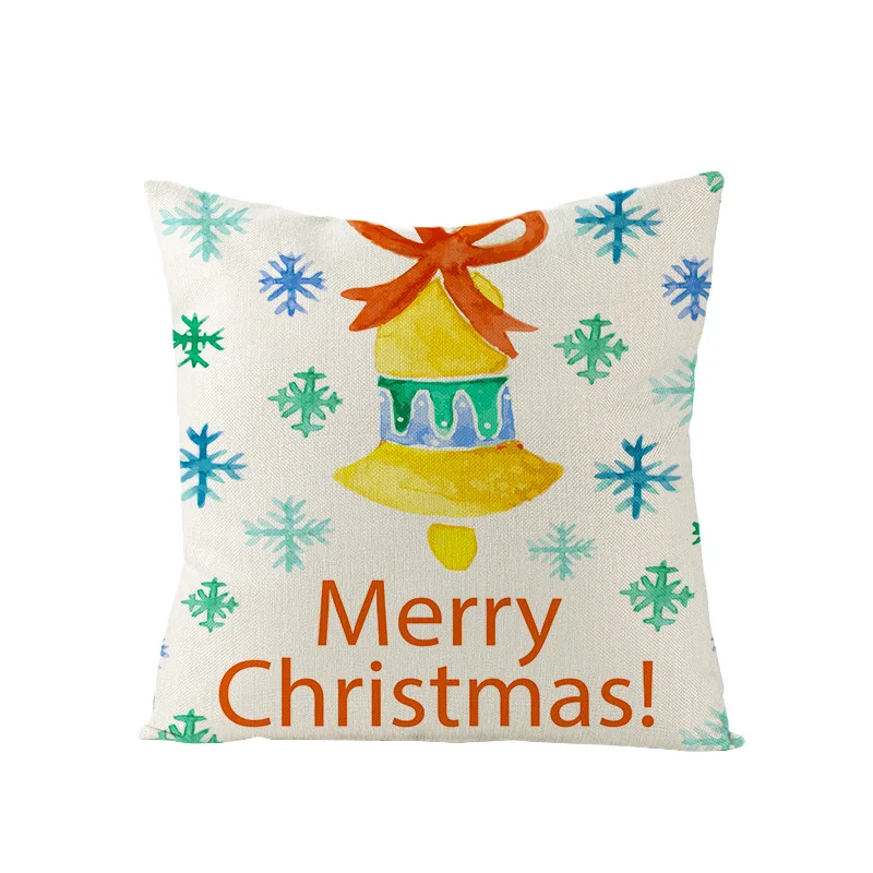 Рождественская наволочка для подушки 2 шт. с принтом льняная дивана автомобиля