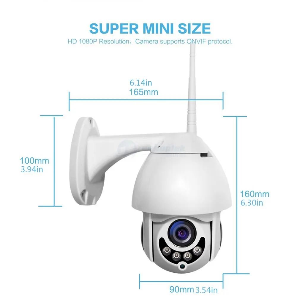 HD 1080P Wifi PTZ ip-камера наружная 2MP Беспроводная скорость безопасности купольная камера ИК 30 М камеры скрытого наблюдения Домашняя безопасность