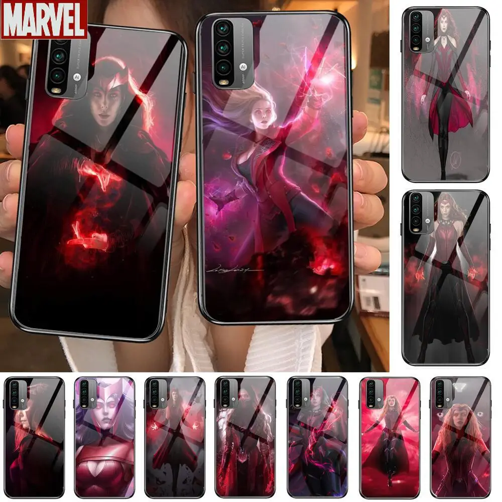 

Marvel Superhero Scarlet Witch Phone Case For XiaoMi Redmi 11lite ultra 9 8A 7A 6 A Pro T 5G K40 Anime Black Cover Silicone Back
