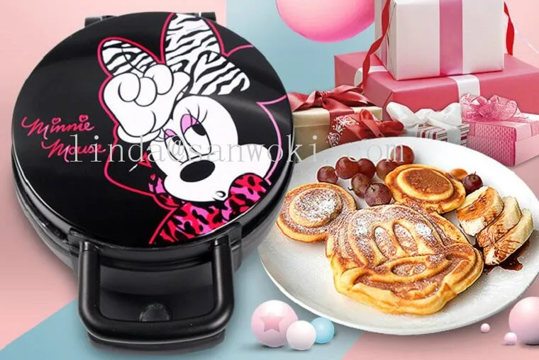 Милая мультяшная форма электрическая вафельница машина для выпечки завтрака