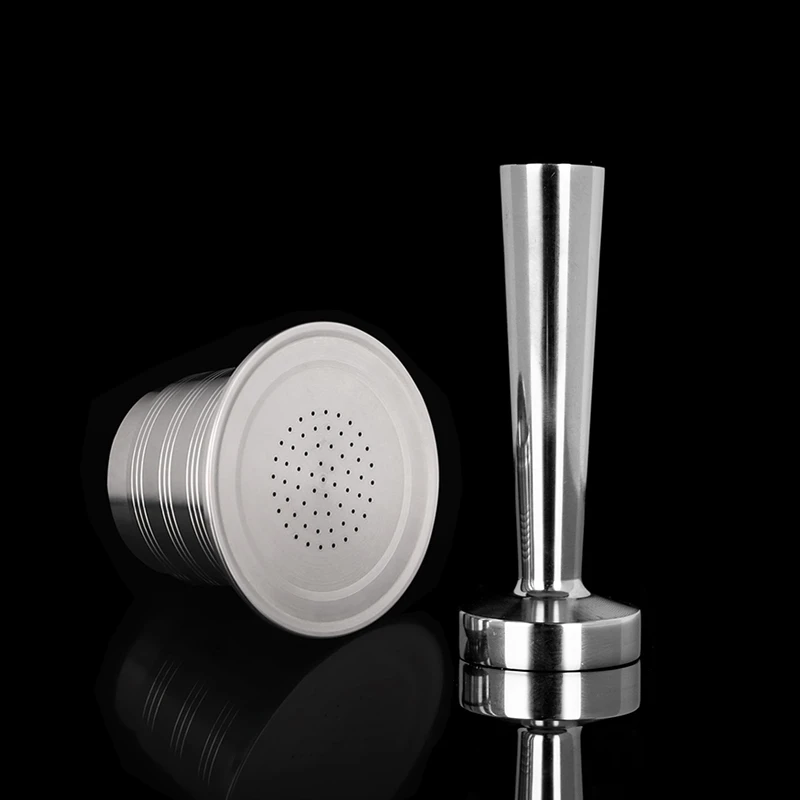 Nespresso многоразовый кофе капсула Pod из нержавеющей стали эспрессо фильтры тампер