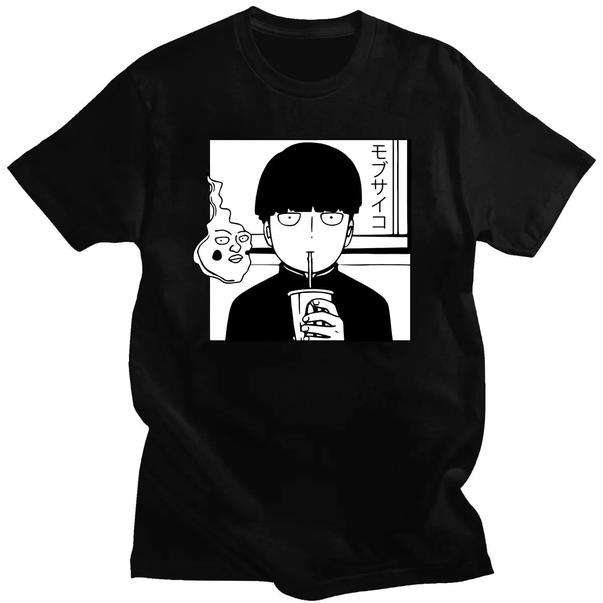 

Classic Fashion Mob Psycho 100 T Shirt for Men Short Sleeves Streetwear Tee Anime Manga T-shirt O-neck 100% Cotton Tshirt