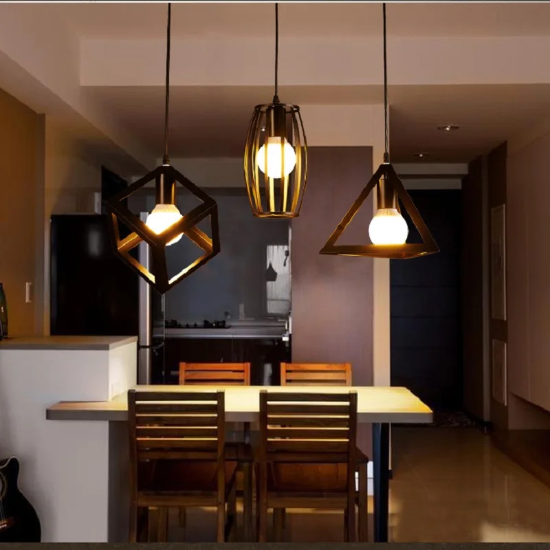 Винтажные подвесные светильники в скандинавском стиле железный