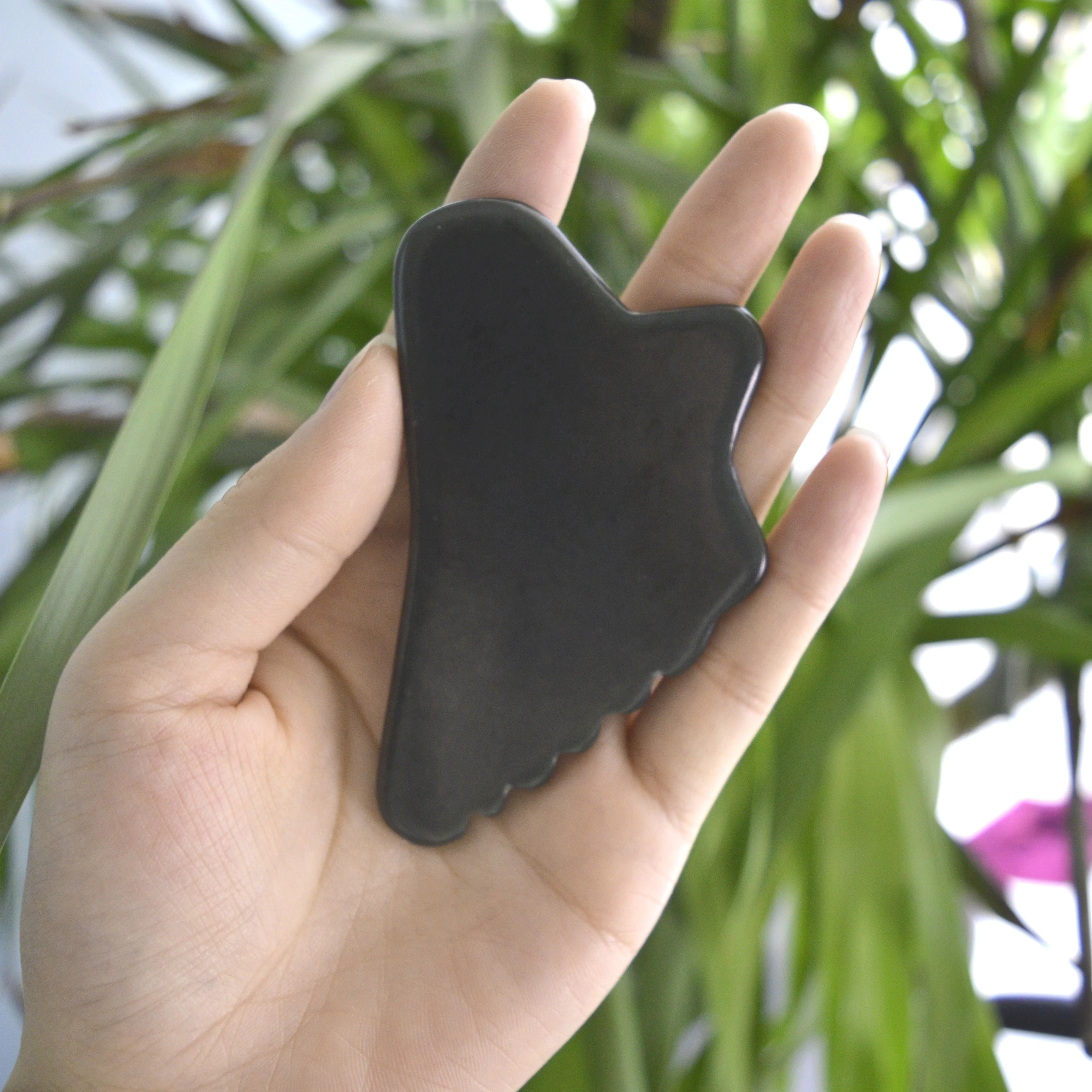

New Products Butterfly Shape Nephrite Jade Gua sha Body Guasha Neck Massager for Enjoying Face Spa