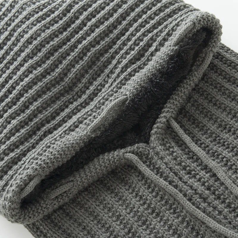 

Knitted Warm men's and women's hoods with one-piece plush and thickened bicycle ear protectors bonnets for women