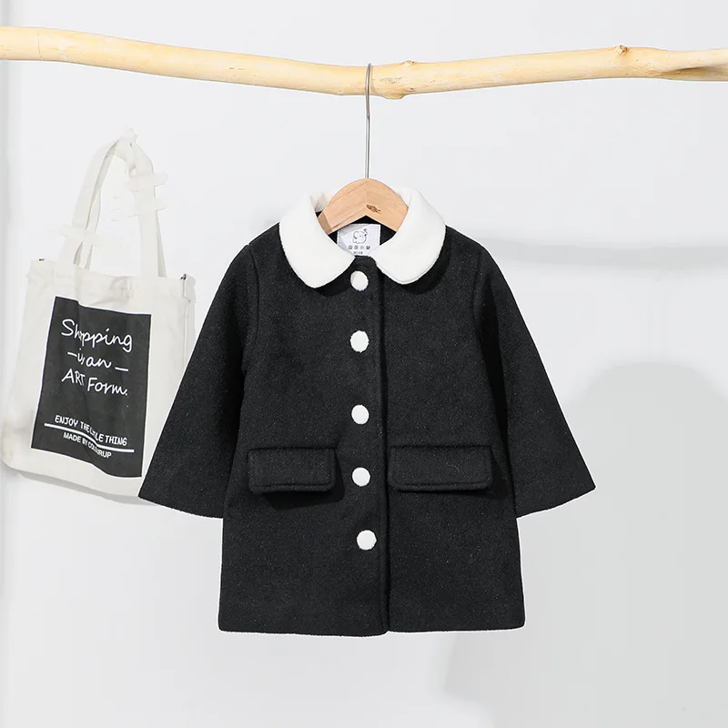 

Girls Baby's Kids Coat Jacket Outwear 2021 Simple Thicken Warm Winter Autumn Overcoat CardiganFormal Children's Clothing