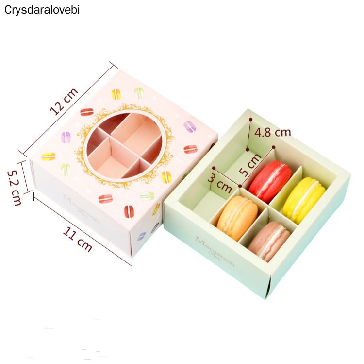 20 штук макарон коробки для тортов и пирожных окна 6 Сетка шоколадные конфеты