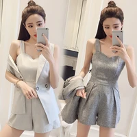 fashion outfit leisure vest suit two piece new blazer top suit women vestidos sleeveless 2019 lady office jumpsuits outfit wom