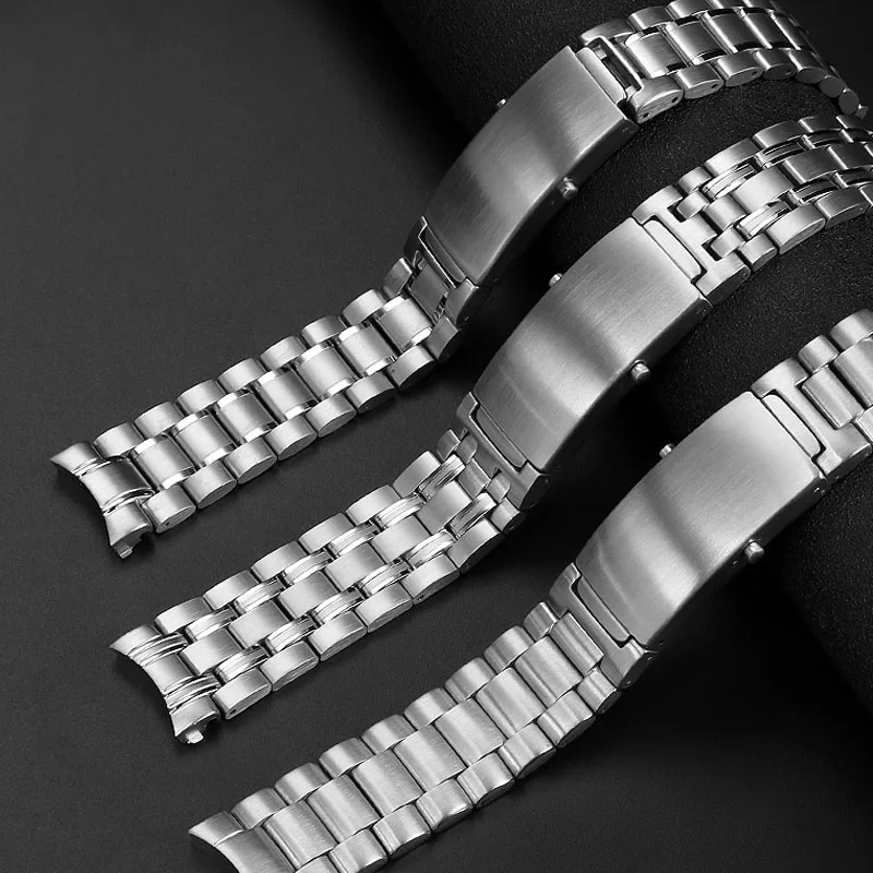 20mm Stainless Steel Watch Band Replacement for Omega Seamaster 300 Ocean 007 316L Solid 22mm Silver Strap Bracelet Accessories
