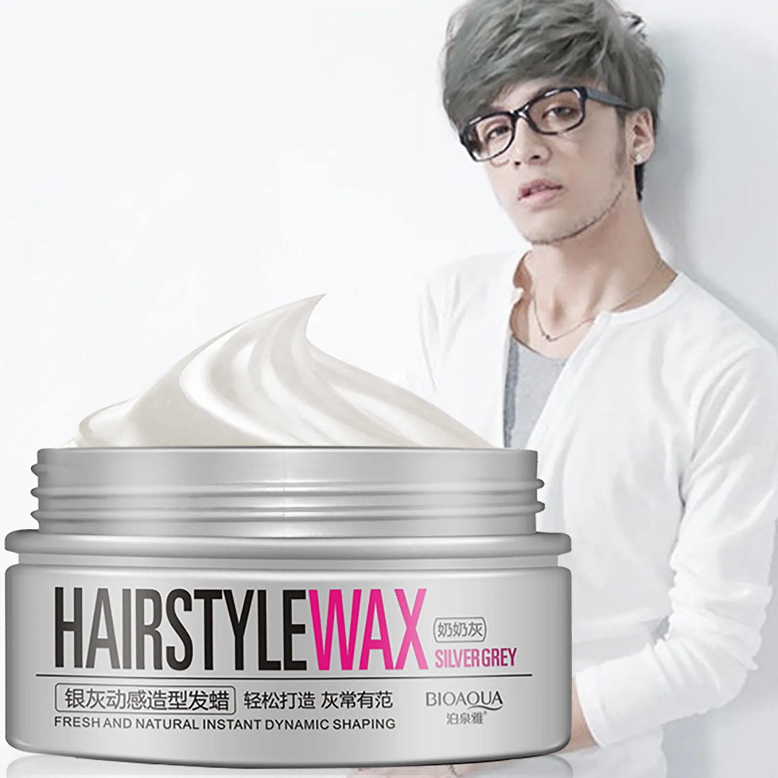 Серебристо серый воск для волос мгновенного действия серебристо Временный крем