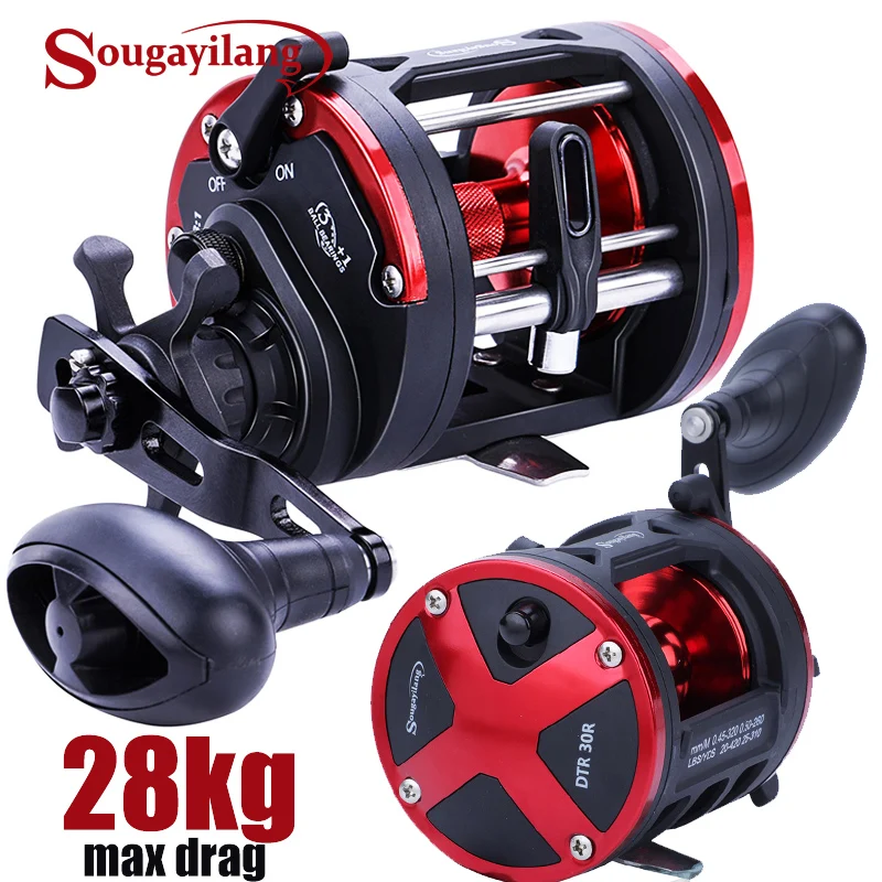 

Sougayilang DTR-30 Троллинговый барабан, Рыболовные катушки 3 + 1 шарикоподшипник, левая/правая рука, для морской воды, Троллинговый барабан, Рыболовн...