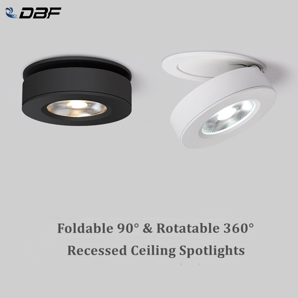 

[DBF]Angle Adjustable LED Ceiling Recessed Downlight 360 Degree Rotatable 3W 5W 7W 10W Ceiling Spot Light 3000K/4000K/6000K 220V