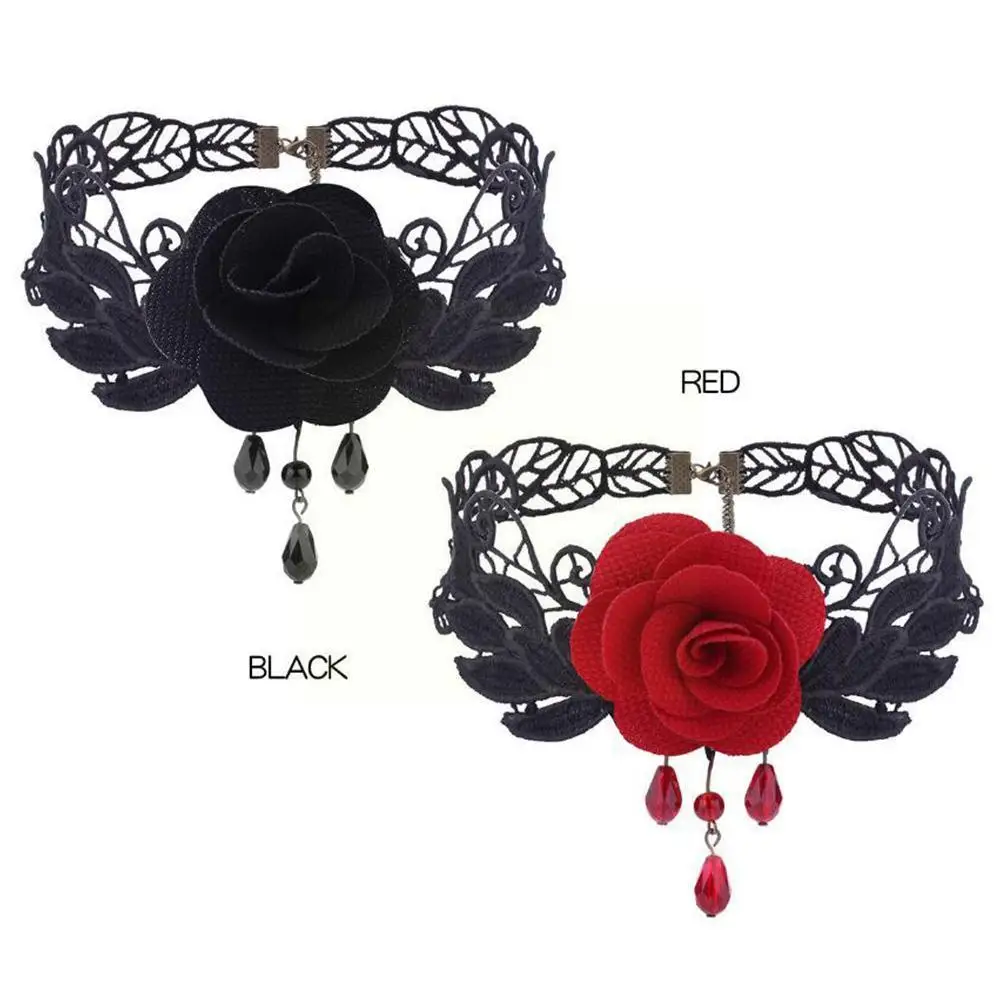 Винтажный Красный Розовый металлический цветок виноградный кристалл женский