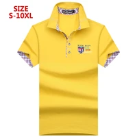 plus size s 10xl 2022 england style men polo shirt summer short sleeve polos shirt mens solid shirt 93 5 cotton