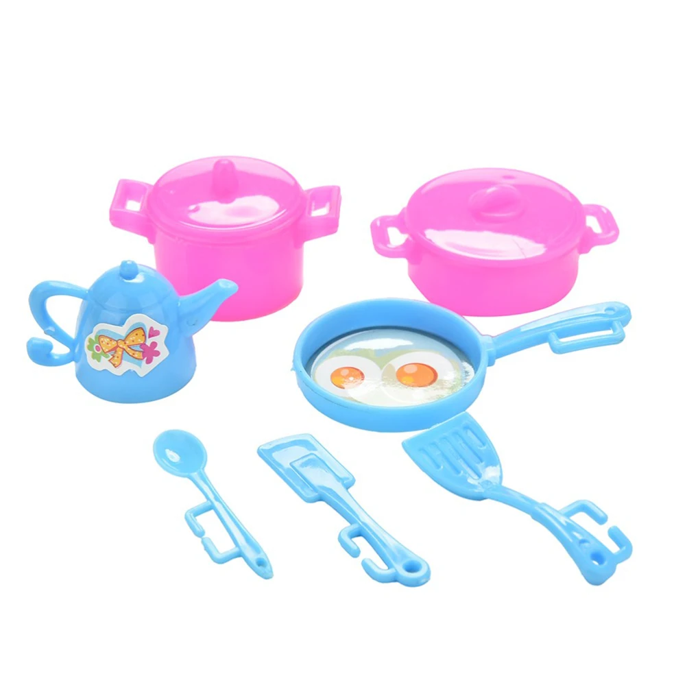 

Hot Dollhouse Miniature Kitchen Utensil Cooking Ware Play Kitchen Toy Mini Pot Boiler Pan With Lid Kettle Doll House Accessories