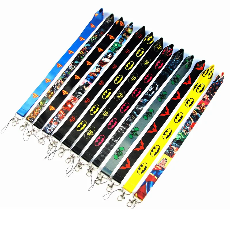 Heros Batman Spirderman Polyester Cell Phone Neck Lanyard Straps for Smartphone Key ID Card Keychain Necklace Dropshipping | Украшения и