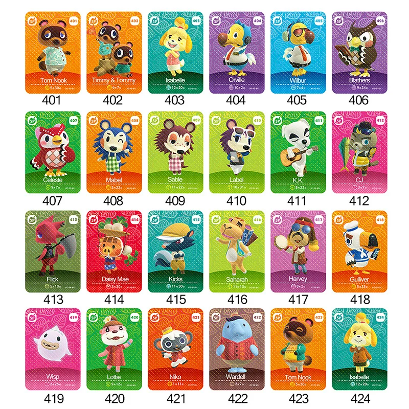 Series 5 Compatible Switch NS WIIU Animals Crossing Amiibo Game Cards Tag NFC Set Carte 401-448 Pcs Fifth Edition Card | Игрушки и хобби