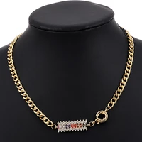bohemia vintage golden chain choker necklaces for women simple charming colorful crystal statement necklace wedding jewelry gift
