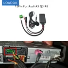 12Pin HIFI беспроводная передача музыки автомобильный аудио bluetooth кабель адаптер микрофон для Audi A3 Q3 R8