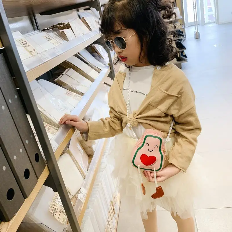 Модный мультяшный Детский кошелек из авокадо мини сумки через плечо