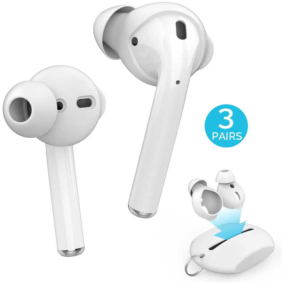 Силиконовые наушники-капельки чехол для Airpods 2 Наушники Eartips коробка для хранения для Airpods аксессуары