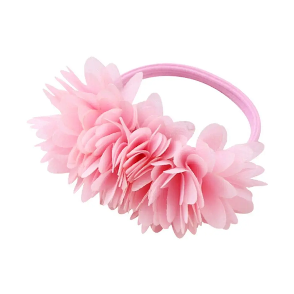 1 шт. Многослойные Цветочные эластичные резинки для волос девочек детские