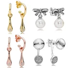 Женские серьги из серебра 925 пробы, в виде капель