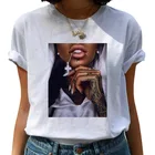 Женская футболка с круглым вырезом, коротким рукавом и графическим принтом