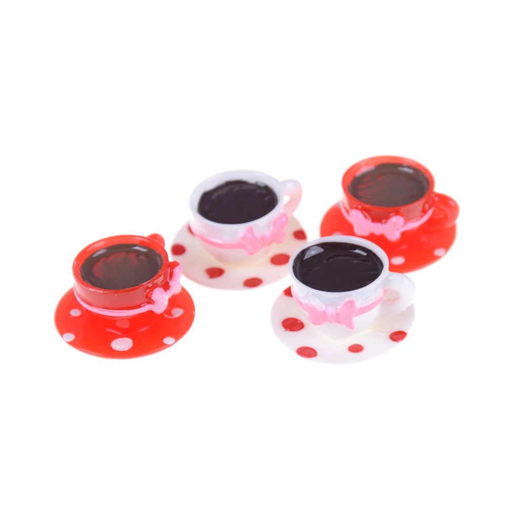 

2Pcs/lot 1/12 Scale Dollhouse Miniature Dining Ware Porcelain Tea Set Pot Plate Cup Saucer Dolls Accessories