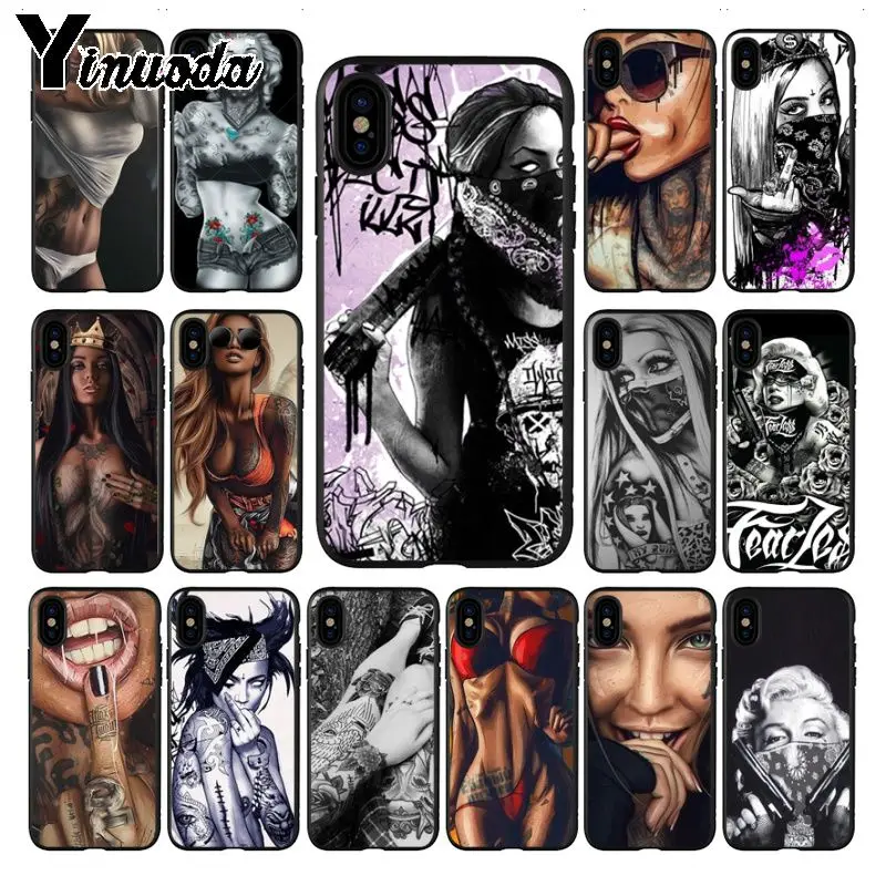 Чехол для мобильного телефона с изображением сексуальной девушки татуировкой