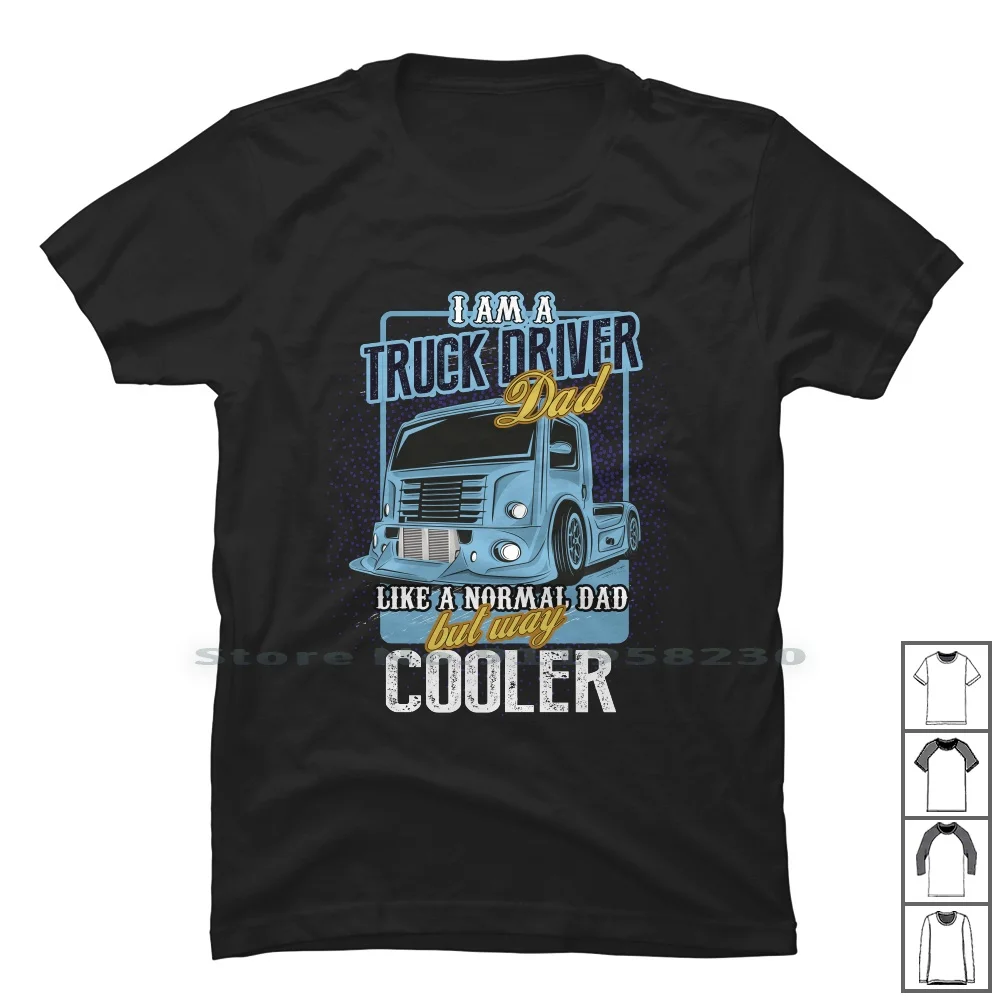 Я грузовик водитель папа футболка из 100% хлопка грузовика отец река олень|Мужские