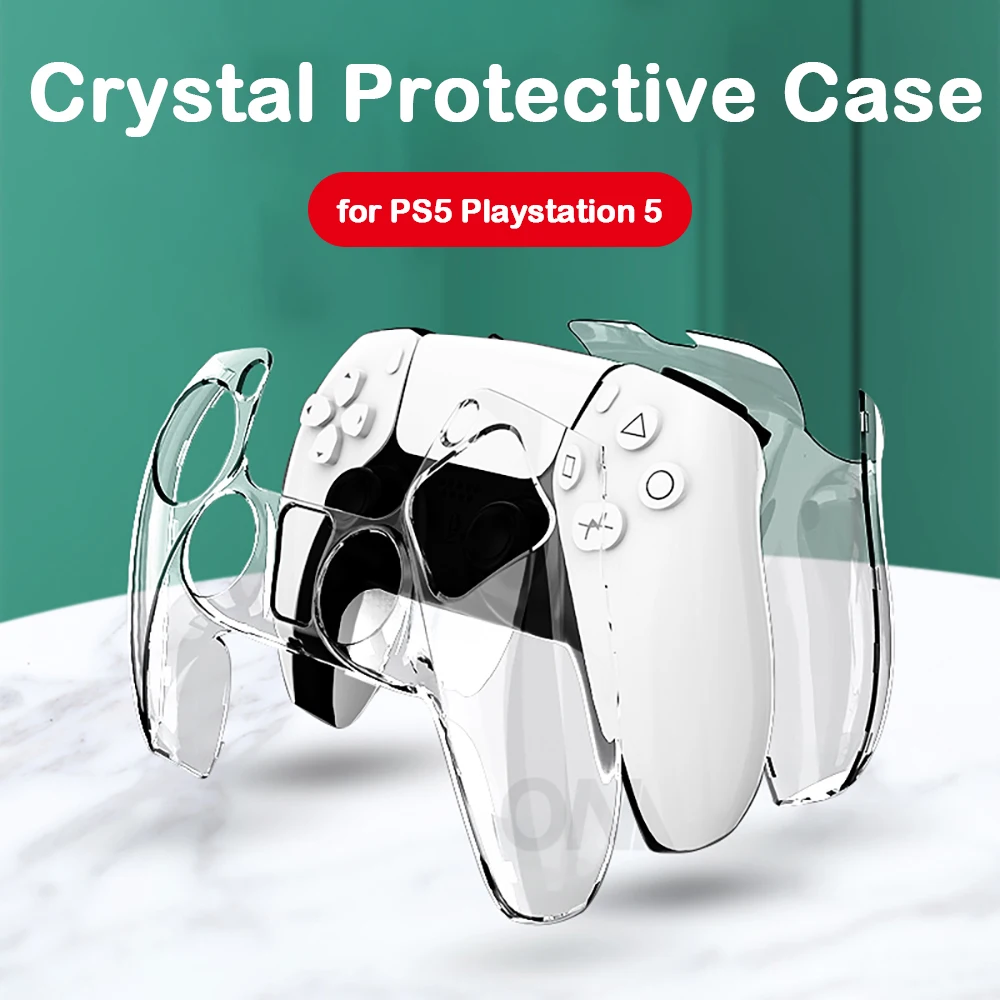 

For PS5 Crystal Hard PC Protection Case For Sony PlayStation Dualshock 5 Case Wear-resistant Washable Cover for PS5 Accessories