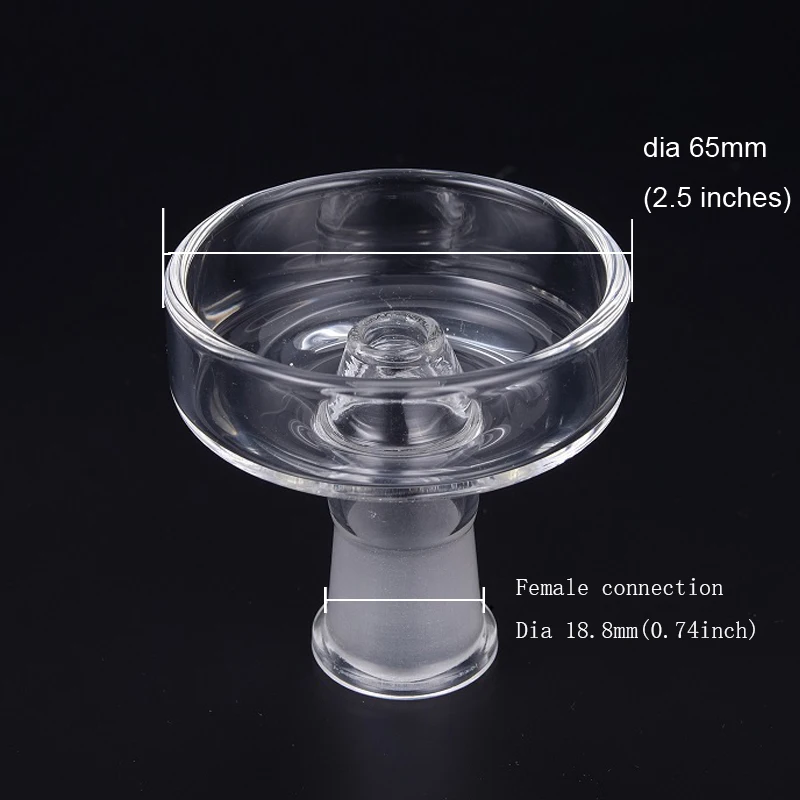 1 шт. Женская стеклянная чаша для кальяна с одним большим отверстием светодиодный