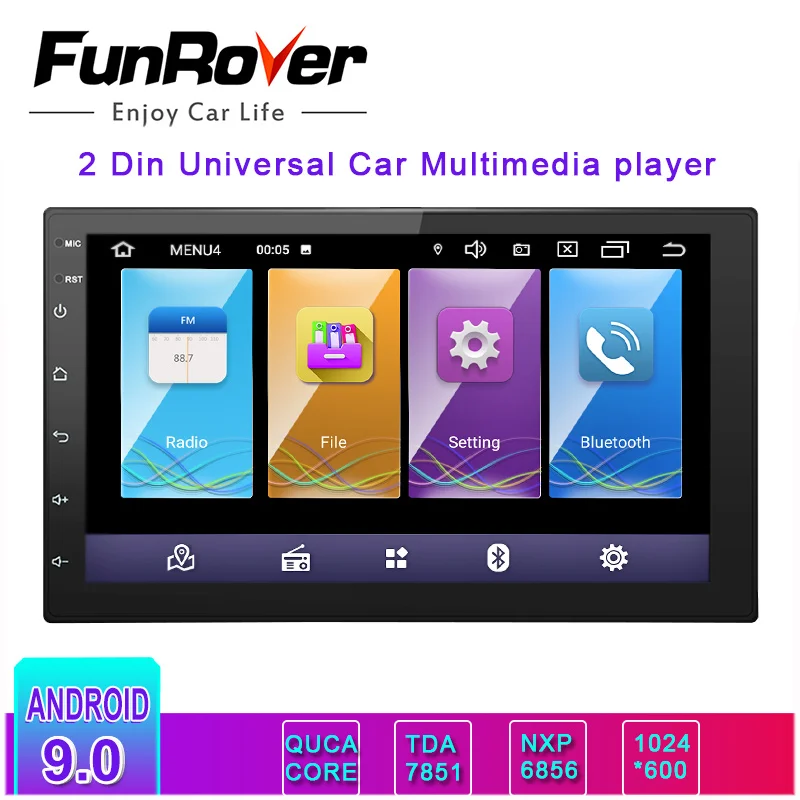 Автомобильный мультимедийный плеер Funrover универсальный на Android 9 0 7 дюймов для Nissan