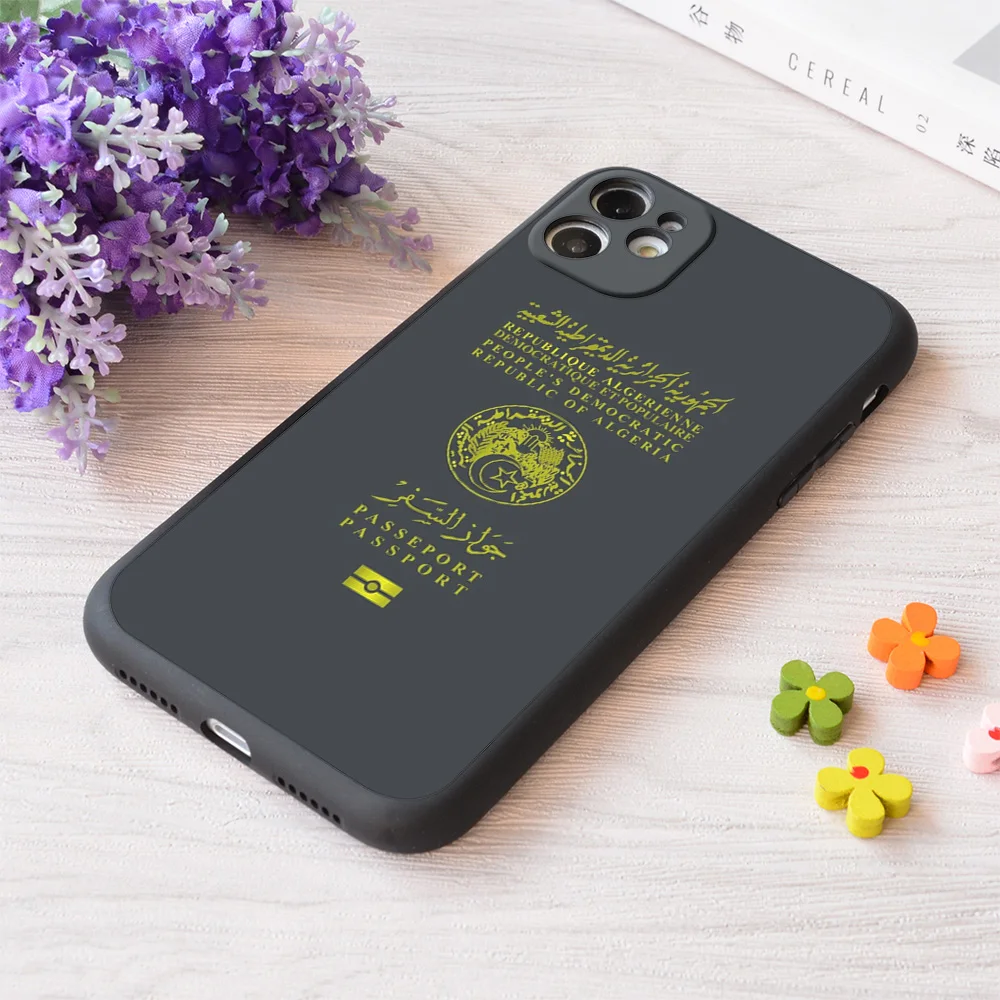 

For iPhone This Design Of The Passport Of Algeria Print Soft Matt Apple Case