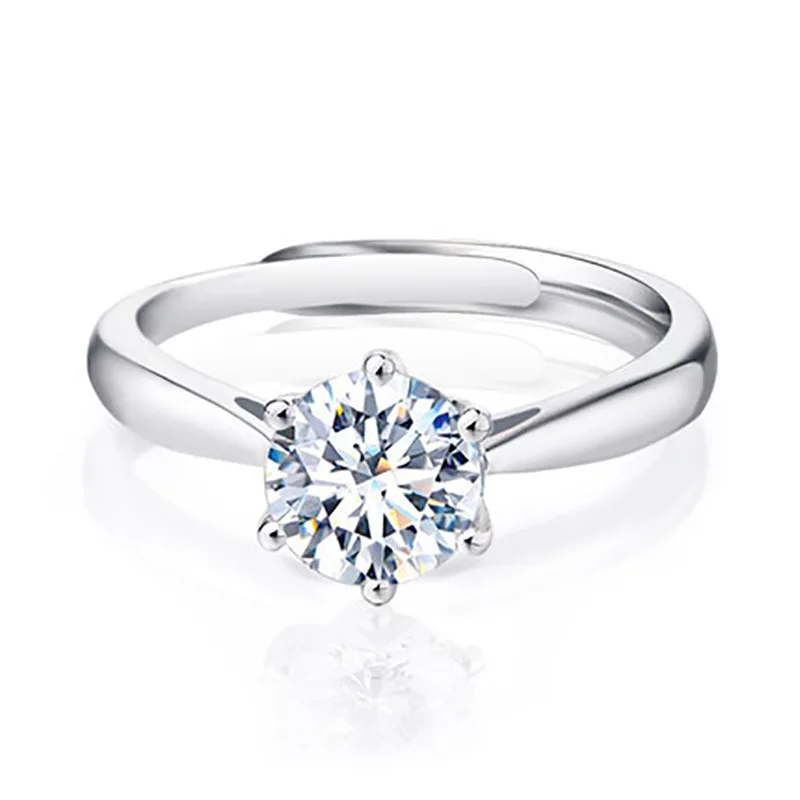 

Classic Women's Six Claw Inlaid Natural Zircon Ring Exquisite Fashion Jewelry Anniversary Wedding Engagement Ring