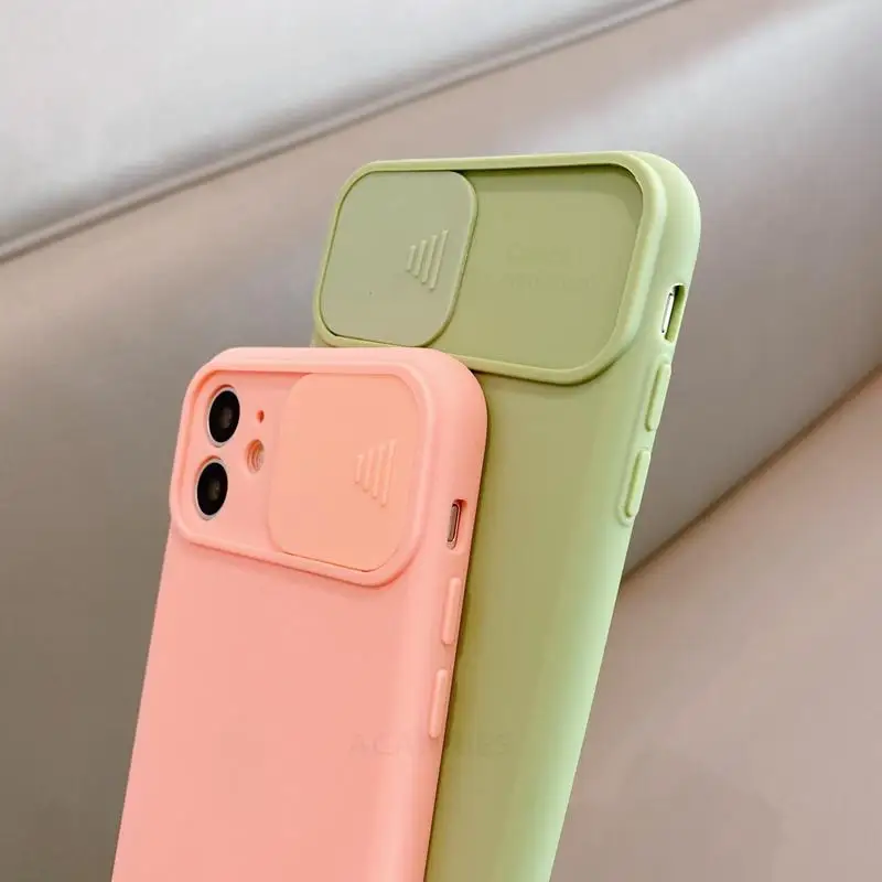 slide camera protection phone case on for oppo realme 8 pro realme8 8pro 4g liquid silicone soft back cover coque funda free global shipping