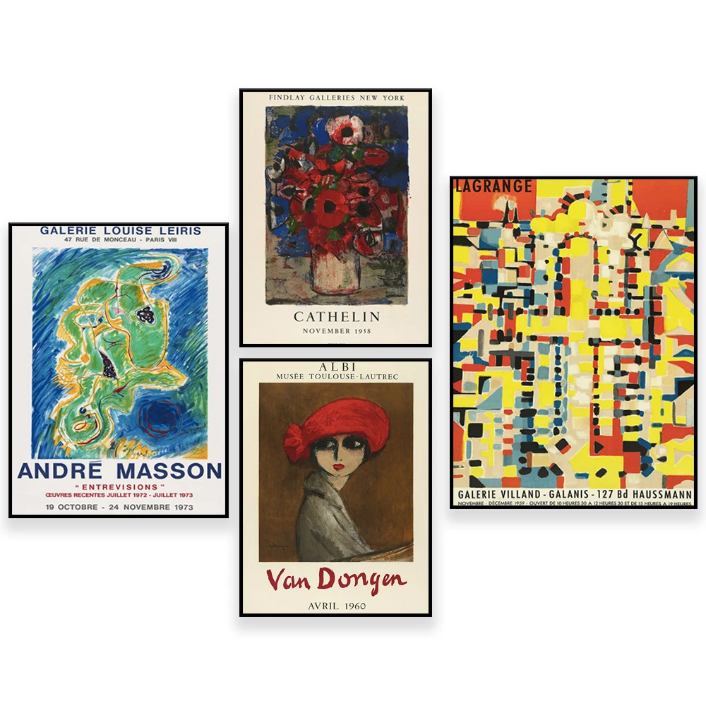 Выставочный плакат на холсте | Французская Современная живопись Рекламная акция