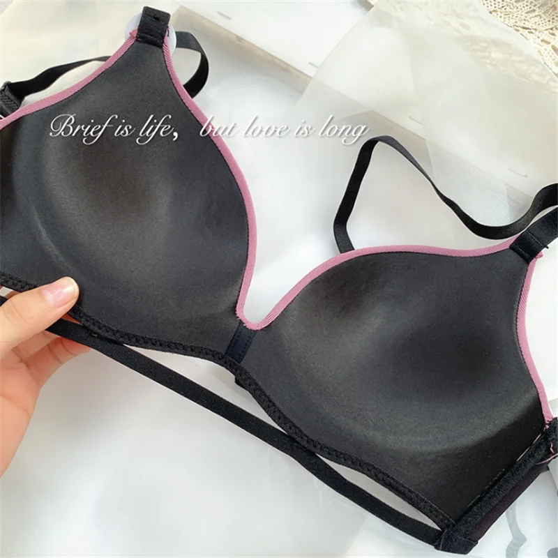 

Sexy Ultra Thin Bra Triangle Cup Shaping Bralette Seamless One-Piece Lenceria Push-up Underwear Lingerie