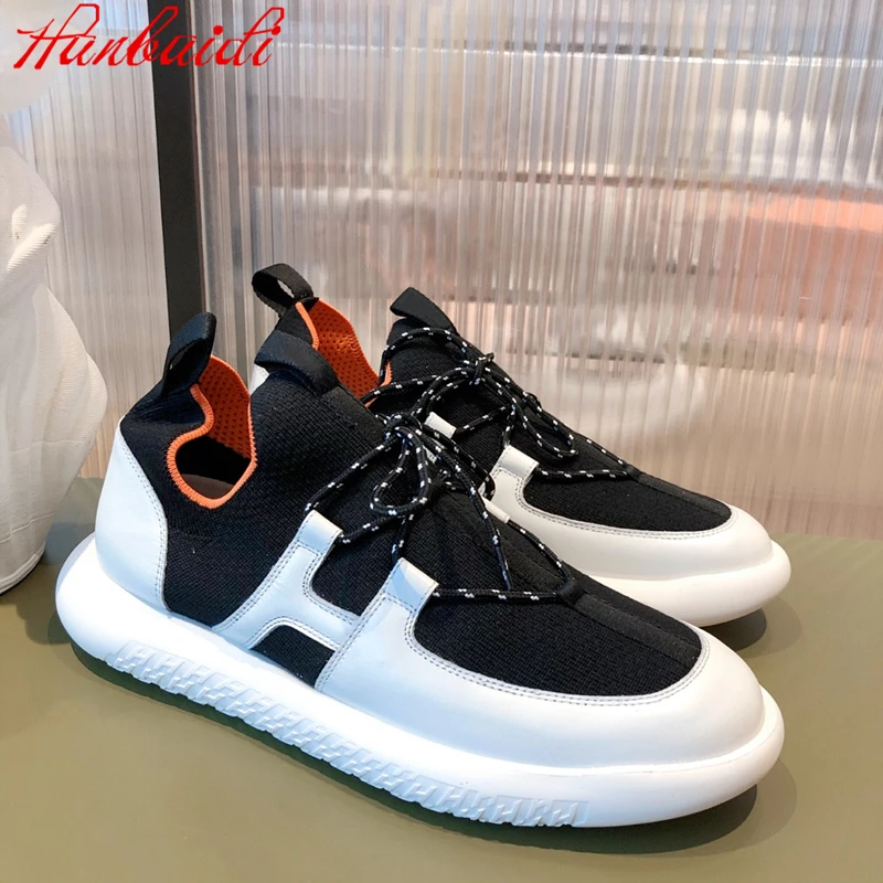 

Autumn New Stretch Fabric Platform Sneakers Knitted Mixed Colors Lace-up Designer Trainers Sneakers Zapatillas Mujer Size 35-45