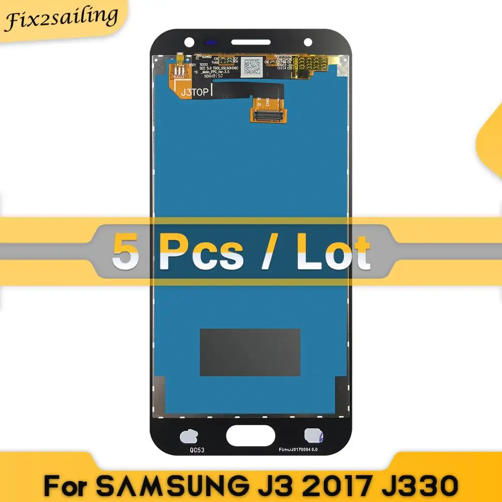 (5 шт./лот) ЖК-дисплей для Samsung Galaxy J3 2017 J330 J330f 100% Amoled экран сборка Замена