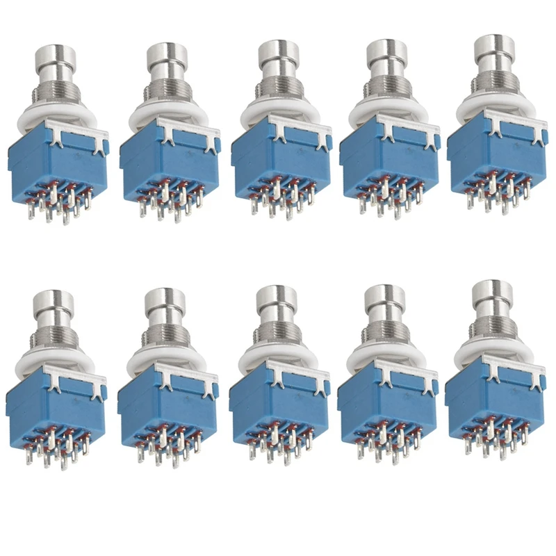 

10Pcs 9PIN 3PDT Foot Switch for DIY Guitar Effects Pedal True Bypass