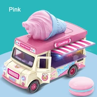 136 fast food auto toy alloy dining pull back car food truck for kid children toddler nsv775