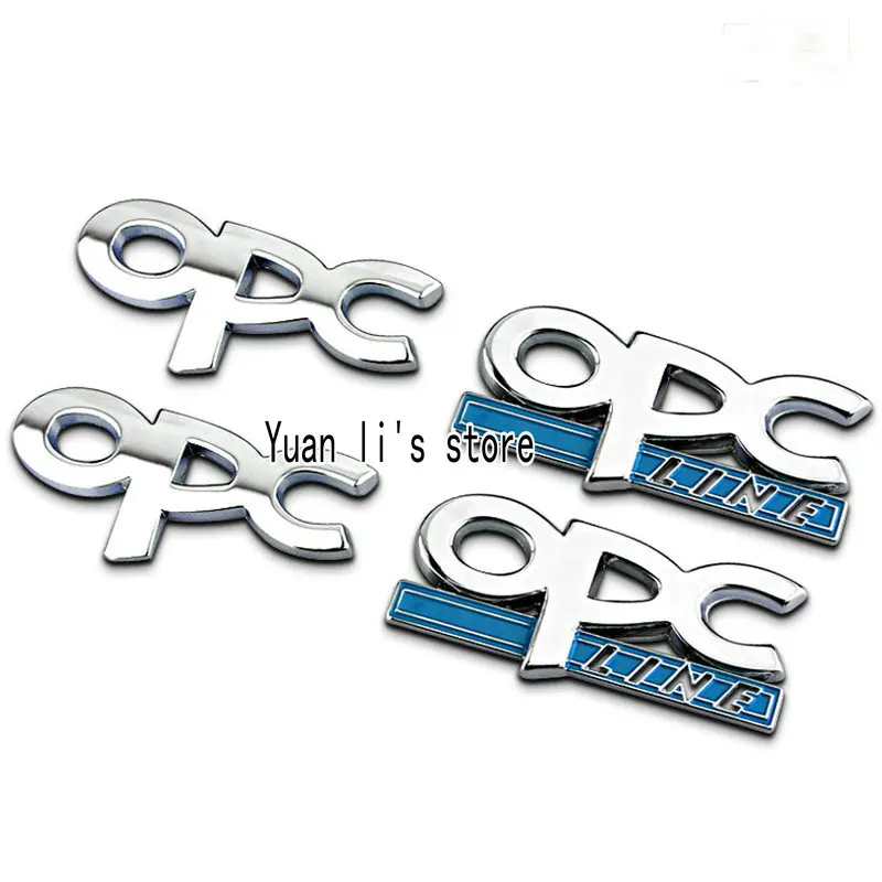 

10X OPC line letter car emblem Chrome Boot opc Badges Emblem Sticker metal grill car emblem badge Car Styling