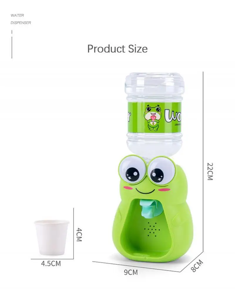 

Mini Water Dispenser for Children Kids Gift Cute Cold/Warm Water Juice Milk Drinking Fountain Simulation Cartoon Pig Kitchen Toy