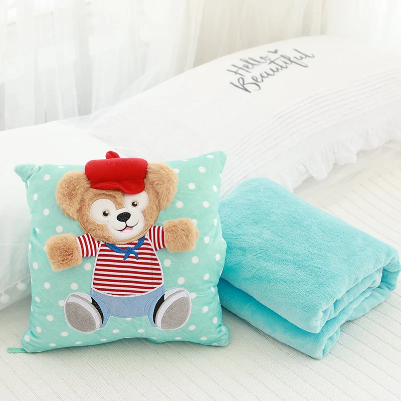 1 шт. милый мягкий плюшевый duffy Подушка с одеялом 1*1,5 м плюшевое одеяло трансформирующееся в подушку украшение дома или подарки для девочки