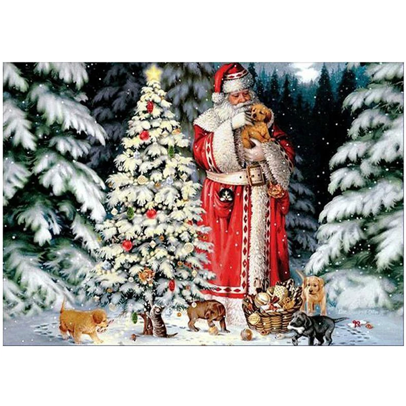 

Алмазная живопись 5D "Дед Мороз", квадратная круглая смола, вышивка крестиком, мозаика, Новое поступление, украшение для дома
